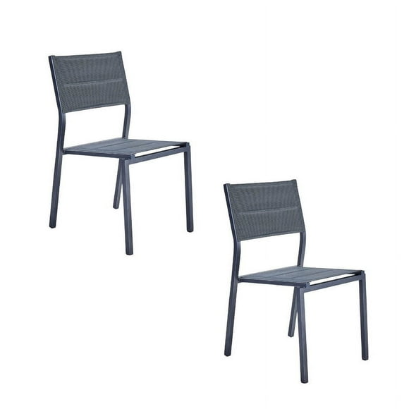 Set de 2 Sillas para Jardín de Aluminio Resistente NATERIAL ORION BETA II
