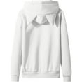 thumbnail image 6 of Gyexs Girls Zip Up Hoodies 7-16 with Designs Cute Cat Ear Oversize Hoodie Jackets Casual Long Sleeve Hood Sweatshirt Coat (White, 11-12 Years), 6 of 7