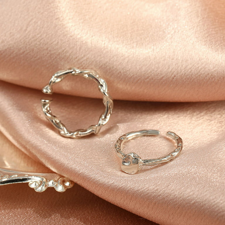 Finger Ring Index And Fashionable Personality Ring Irregular Versatile Two-piece Wholesale Jewelry Apmemiss
