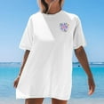 thumbnail image 5 of T Shirts for Women Beach Oversized Graphic Vintage Baggy Tees Summer Vacation Womens Summer Tops White L, 5 of 6