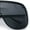 All Black, variant on Extra Oversized Curved Shield Robotic 80s Sport Sunglasses All Yellow