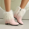 thumbnail image 5 of Pink Womens Winter Boots With Round Toe And Side Zipper For Casual Wear And Comfort, 5 of 7