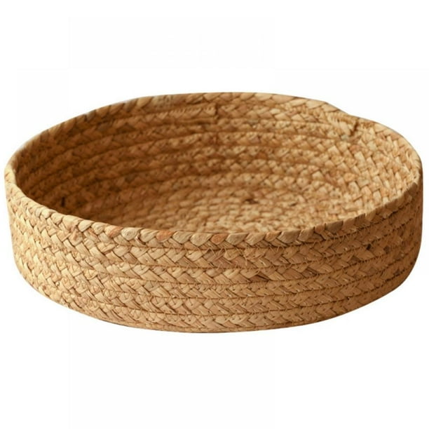 Round Rattan Baskets Set for Organizing Wicker Storage Basket for Fruit