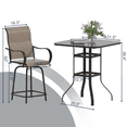 Poteban Patio Swivel Bar Stools Chair of 2, Outdoor Bar Heigt Set, All