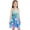 Blue, variant on YEAHDOR Kids Girls Summer Bohemian Vacation Beach Dress Flower Sundress with Necklace Type D 140