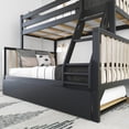 thumbnail image 5 of Max & Lily Bunk Bed Twin over Full with Trundle, Solid Wood Scandinavian Style Bunk Beds for Kids, 5 of 11