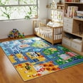 thumbnail image 6 of Janvonne Four Seasons City Life Kids Play Arae Rug - Soft Educational Carpet, Non-Slip Washable Floor Mat for Nursery Playroom ,5x7ft, 6 of 9