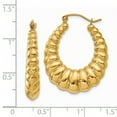 thumbnail image 2 of 14K Yellow Gold Hoop Earrings Polished Jewelry, 2 of 2