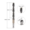 thumbnail image 2 of Uxcell High Speed Steel Twist Drill Bit, 9mm Drilling Dia. with 1/4 Inch Hex Shank 125mm Length, 2 of 4