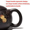 thumbnail image 6 of Xishi Teapot 7oz Chinese Yixing Zisha Clay Pot Ceramics Purple Sand Mud Kungfu Tea Set Kettle Spherical Filter (Black with peach), 6 of 9