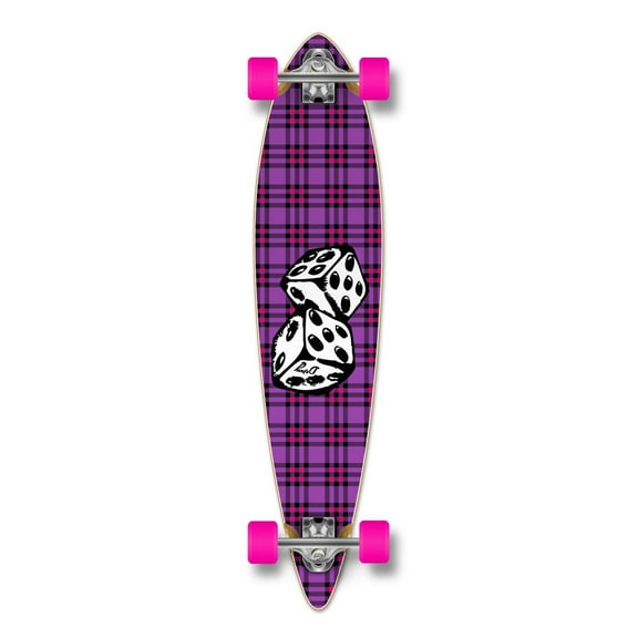 Yocaher Graphic Complete Pintail Longboard - Dice