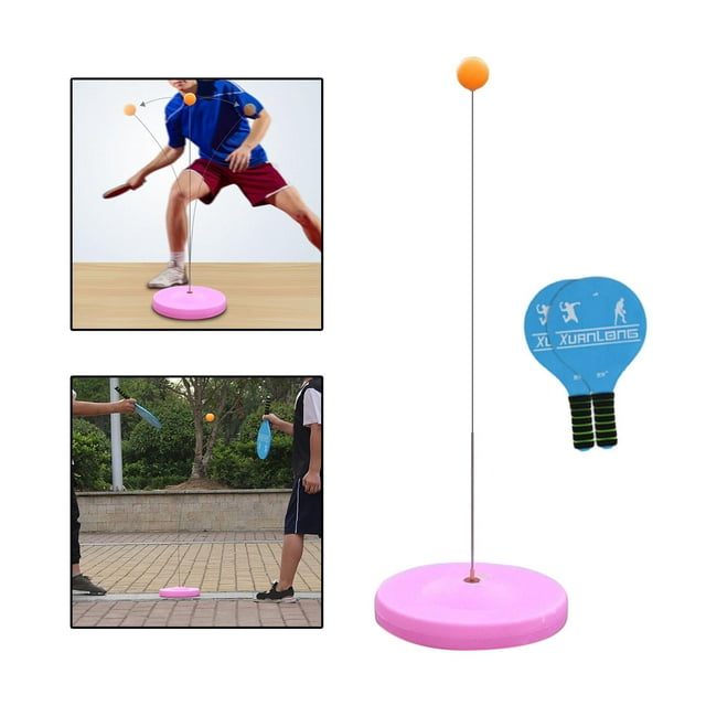 Juego de Entrenador de Tenis de Mesa Cola Interactivo para Padres e Hijos Elástico Suave Rosa