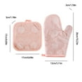 thumbnail image 3 of Oven Mitt and Pot Holder, 10.2 Inch Non-Slip Oven Glove Leaf Pattern Hot Pads for Grilling, Baking, Hold Hot Pots Pans, 3 of 6