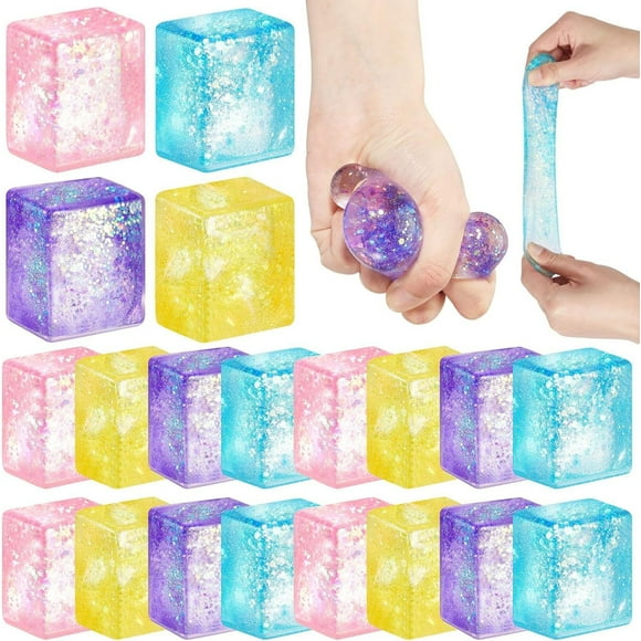 Masonry Ice Squishy Stress Balls-Stress Cube -Sugar Balls Slow Rise-Fidget Toy for Your Best Mellow and Chill - Hand Exercise Balls Relief- All Age