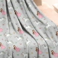 thumbnail image 2 of Princess Unicorn Butterfly Pattern Blanket,Comfortable Soft Lamb Wool Throw Blanket,All Season,Warm Lightweight Blankets for Sofa Bed Couch Living Room Chair,50"x60", 2 of 4