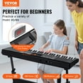 thumbnail image 2 of VEVOR 61 Key Digital Keyboard Piano Electric Portable with Adjustable Stand, 2 of 9