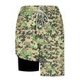 thumbnail image 5 of KIHOUT Men's Camo Print 2-in-1 Swim Trunks - 95% Polyester 5% Spandex, Drawstring Elastic Waist, Lined with Pockets for Beach, Pool and Summer Casual Wear, 5 of 6