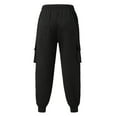 thumbnail image 2 of KaLI_store Mens Fashion Jogger Pants Slim Fit Pants Cotton Cargo Sweatpants Black,S, 2 of 5