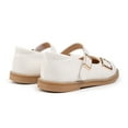 thumbnail image 4 of Ccpelsie Flower Girl Shoes Toddler Little Kid Ballet Flats Wedding Party Mary Jane Girls Dress Shoes(White,8.5), 4 of 9