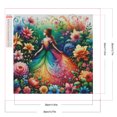 thumbnail image 2 of Pintura de diamante 5D DIY taladro redondo completo parcial AB niñas y flores Kit35x35cm, 2 of 9
