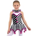 thumbnail image 3 of iiniim Girls Ballet Dance Tutu Dress Halter Neck Sleeveless Sequins Pompoms Circus Clown Party Black&Rose 6, 3 of 7