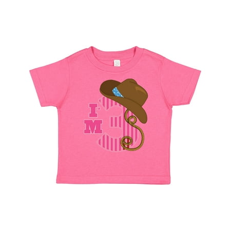 

Inktastic 3rd Birthday 3 Year Old Cowgirl Gift Toddler Toddler Girl T-Shirt