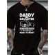 thumbnail image 1 of Men's clothing 100% pure cotton 220g-Everyday Casual Men's Casual T-Shirt - "DADDY & DAUGHTER" Heart Print, Crew Neck, Short Sleeve, All-Season Comfort, T-shirts, 1 of 6