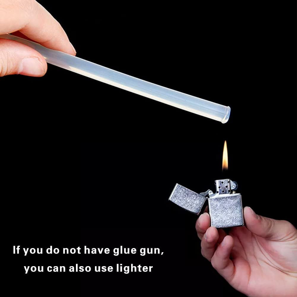 FireBee Large Hot Glue Sticks 50 Pcs Full Size Clear for Big Hot Glue Guns 8" Long 0.43" Diameter