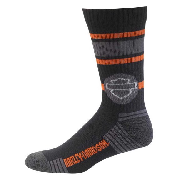 Harley-Davidson Men's Retro Sport Riding Socks, Black D99226970-001, Harley Davidson