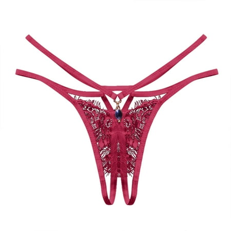 

Ladys Briefs Lingerie Thongs Women Lace Thong Ladies Cross Belt Ultra Thin Hollow Temptation Panties Hot Open File Underwear
