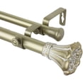 thumbnail image 2 of Blossom 1" Double Curtain Rod-Color:Light Gold,Size:160-240", 2 of 3