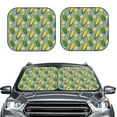 thumbnail image 2 of Naloa Corn On The Leaves Print 2-Piece Windshield Sunshade,Foldable Car Front Window Sun Shades,for Most Sedans SUV Truck-Large, 2 of 6