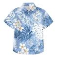 thumbnail image 6 of JUMEYU Boys Beach Shirt Toddler One Pack Baby Boys Short Sleeve Shirts Button Down Top Outwear Clothes 5T 6T (Blue,5-6 Years), 6 of 7