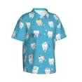thumbnail image 2 of Haiem Cute Healthy Teeth Printed Hawaiian Shirt for Men - Men’s Casual Beach Summer Shirts - Stretch Fabric with Modern Fit-3X-Large, 2 of 9