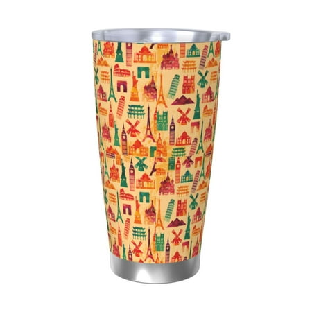 

Junzan Travel And Tourism for 20oz Stainless Steel Insulated Car Cup with Spillproof Lid - Insulated Coffee Mug Thermal Cup-Without Straw