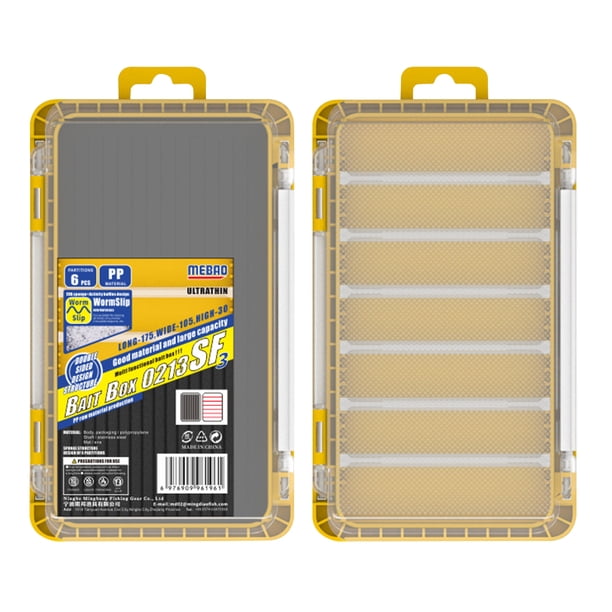 Caja Aparejos Pesca Accesorios Ajustables Doble Capa (estilo 2) Amarillo