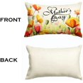 thumbnail image 2 of Mother''s Day Pillow Cover,Ink Painting Yellow Carnation Tulip Happy Mother''s Day Decorative Lumbar Throw Pillow Cover Case Cushion Home Bed Sofa Car Cotton Linen 12x20 Inches, 2 of 2