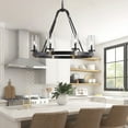 thumbnail image 4 of Aiwen Creative Wagon Wheel Chandelier Industrial Adjustable Ceiling Light 8 Lights With Glass Shade, 4 of 8