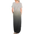 thumbnail image 4 of Dyegold Sundresses for Women Casual Beach - Tshirt Dress for Women Crewneck Short Sleeve Gradient Maxi Long Sundresses ​Summer Beach Swing ​Birthday ​Dresses, 4 of 6