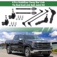 thumbnail image 2 of 8 Pcs Front Suspension Kit Inner Outer Tie Rod Ends Front Sway Bar Link Lower Ball Joint for GMC Acadia, 2 of 6
