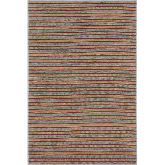 Walton Masuda Drk. Red/Gold Rug, 6'5" x 9'7"