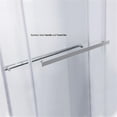 thumbnail image 2 of Vinnova Spezia 64" W x 76" H Double Sliding Frameless Glass Shower Enclosure Nickel, 2 of 13