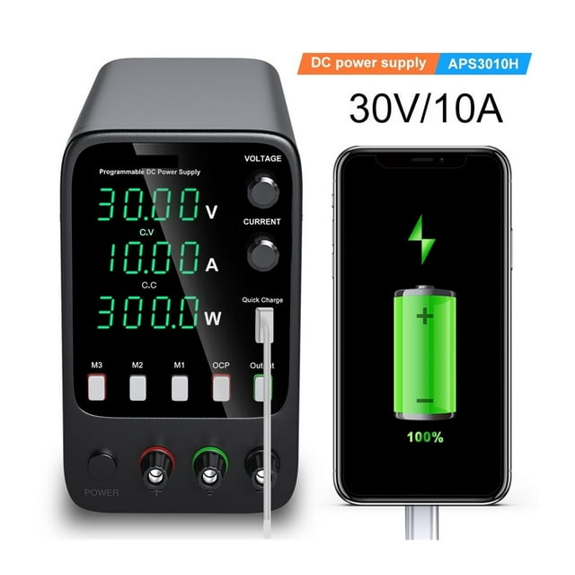 Alimentation Électrique DC Réglable Commutation de Laboratoire Convertisseur de Puissance Source de Banc Affichage Numérique Stabilisé pour Réparation de Téléphone, Facile à Utiliser