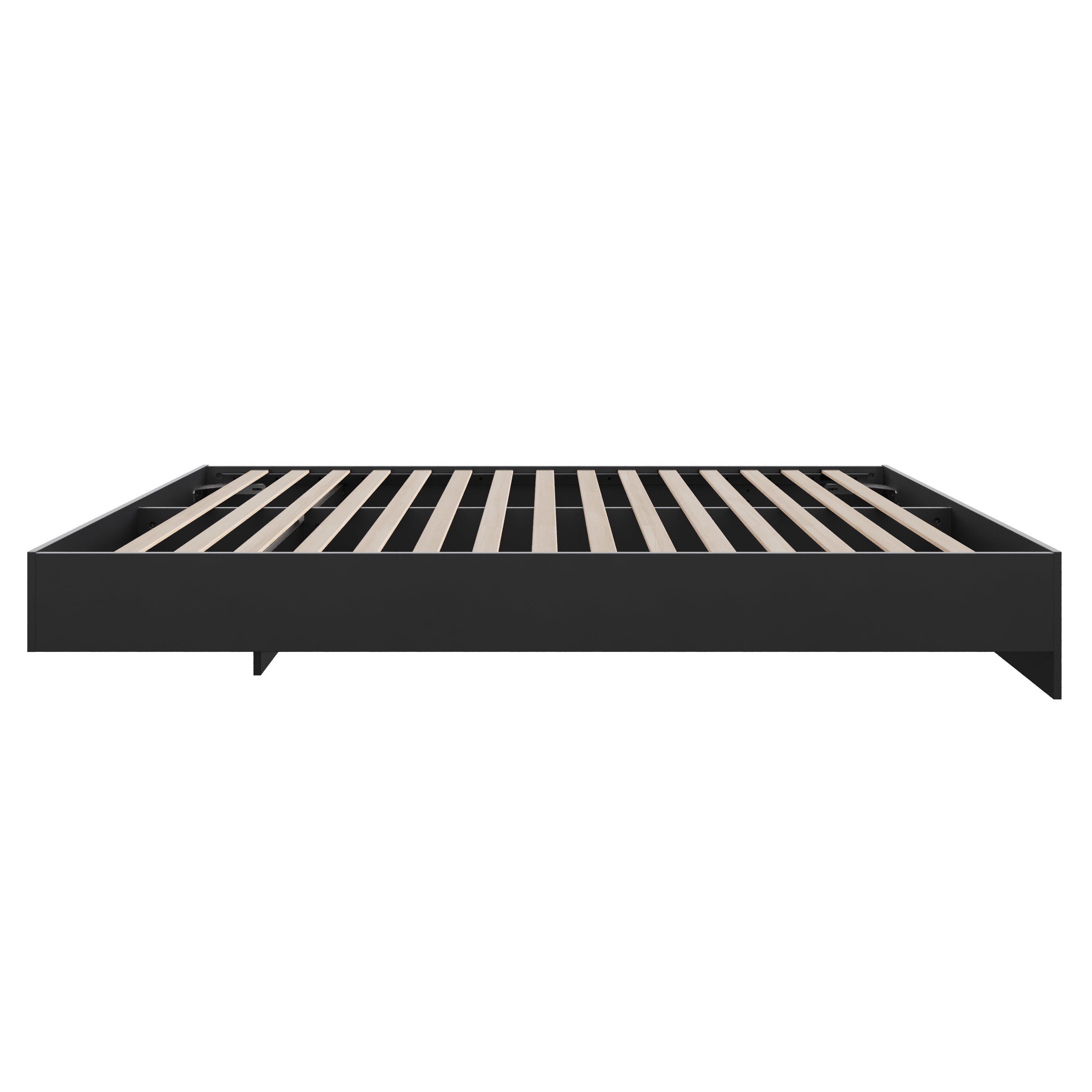 Nexera Queen Size Platform Wood Bed Frame, Black