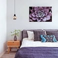 thumbnail image 3 of wall26 Canvas Print Wall Art Closeup of Blooming Purple Desert Succulent Floral Plants Photography Realism Rustic Scenic Colorful Multicolor Ultra for Living Room, Bedroom, Office - 24"x36", 3 of 5