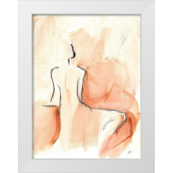 Lee, Judson 12x14 White Modern Wood Framed Museum Art Print Titled - Relaxed Lady I