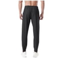 thumbnail image 3 of Mens Joggers Mens Sweatpants Men's Solid Color Sports Casual Pants Fitness Loose Fitting Running Training Leg Protectors Long Pants With Slit, 3 of 8