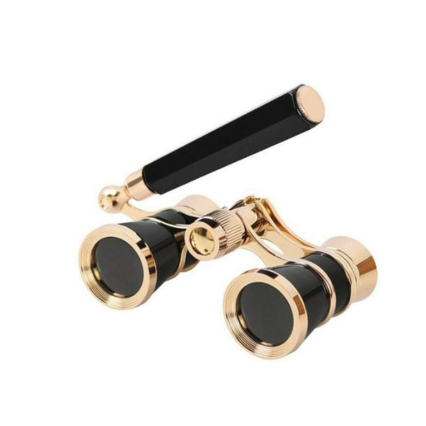 Mini binoculares de metal 3x25 Binocular retro ligero con mango plegable incorporado para adultos Ni MABOTO Telescopio