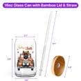 thumbnail image 5 of Hello Fall Autumn Wreath Scottish Terrier Pumpkins Pickup Truck 16oz Glass Cup Mug Scottie Dog Lover Gifts Glass Can with Bamboo Lid and Straw - 13011, 5 of 5