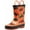 Brown Tractor, variant on NORTY Boys Girls Toddler Little Big Kids Lug Sole Mid-Calf Waterproof Rubber Rain Boot